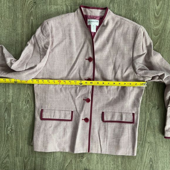 PENDLETON Women Suit Jacket Size 14 4 Front Buttons‎ Pockets Lined USA - Picture 7 of 7
